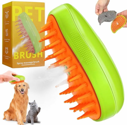 Cepillo Vaporizador 3 en 1 para Mascotas